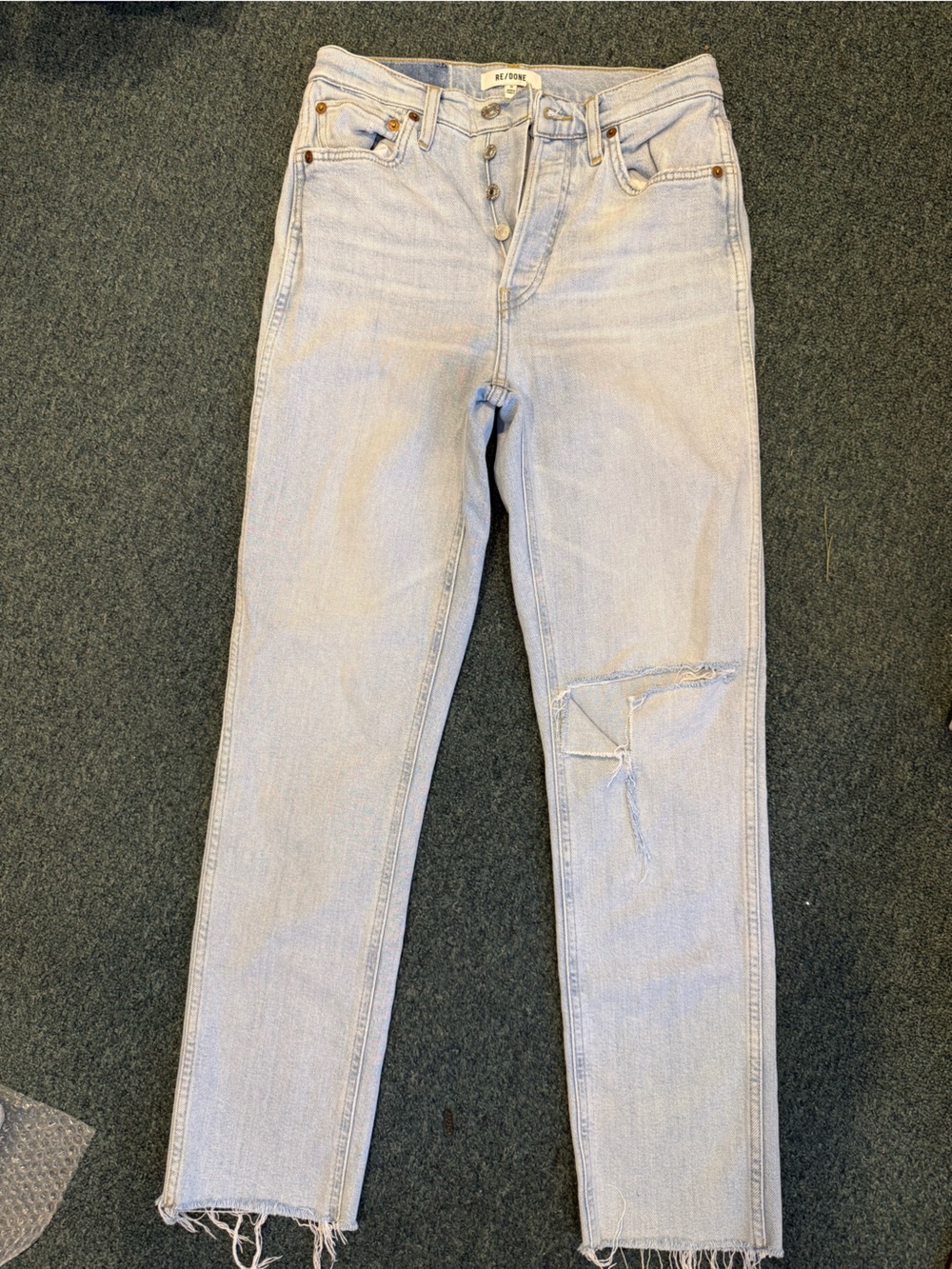 Re/Done Light Blue Distressed Men’s Jeans